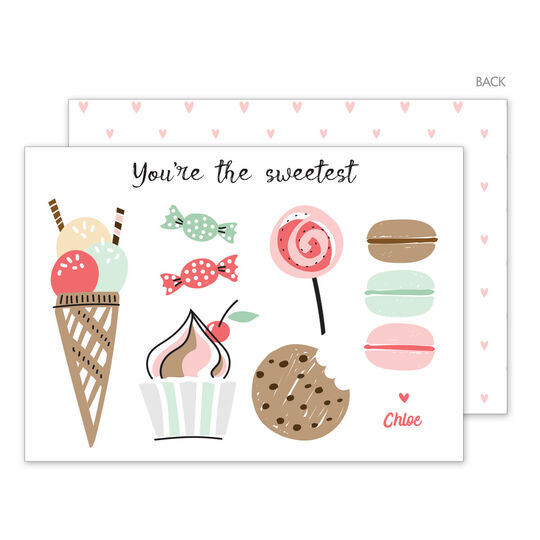 You're the Sweetest Valentine Exchange Cards